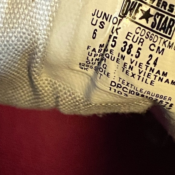 Converse one star metallic polka dot sneakers junior 6 womens 7 - Picture 6 of 7